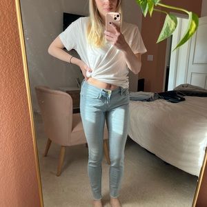 Light wash skinny jeans